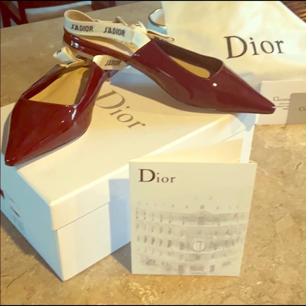 Red Dior flats